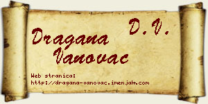Dragana Vanovac vizit kartica